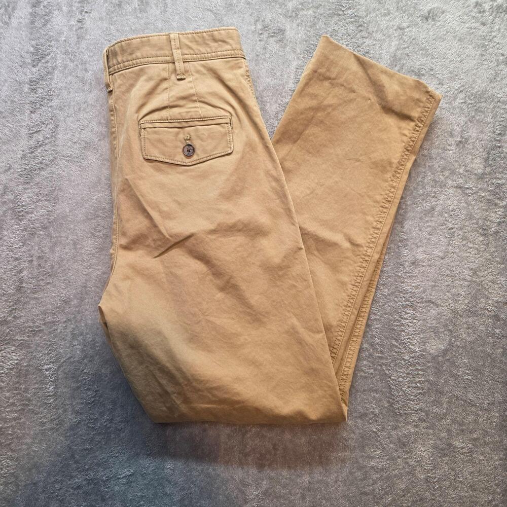 Banana Republic Authentic Chino Pants Womens 4 Brown High Rise Flat Front Twill